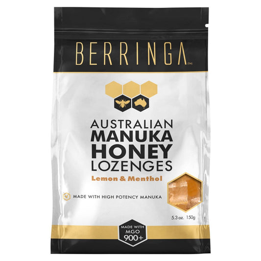 Berringa Manuka Honey Lozenges Lemon and Menthol (150g)